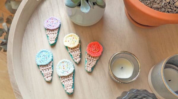 Tuto - Broche glacée en crochet